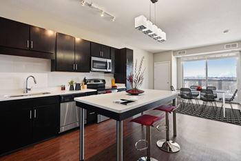 Spacious open kitchens